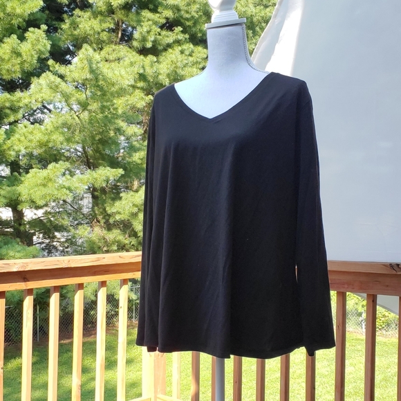 Faded Glory Tops - Faded Glory long sleeve black top 3X 22W 24W
